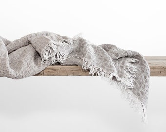 linen grey origami blanket