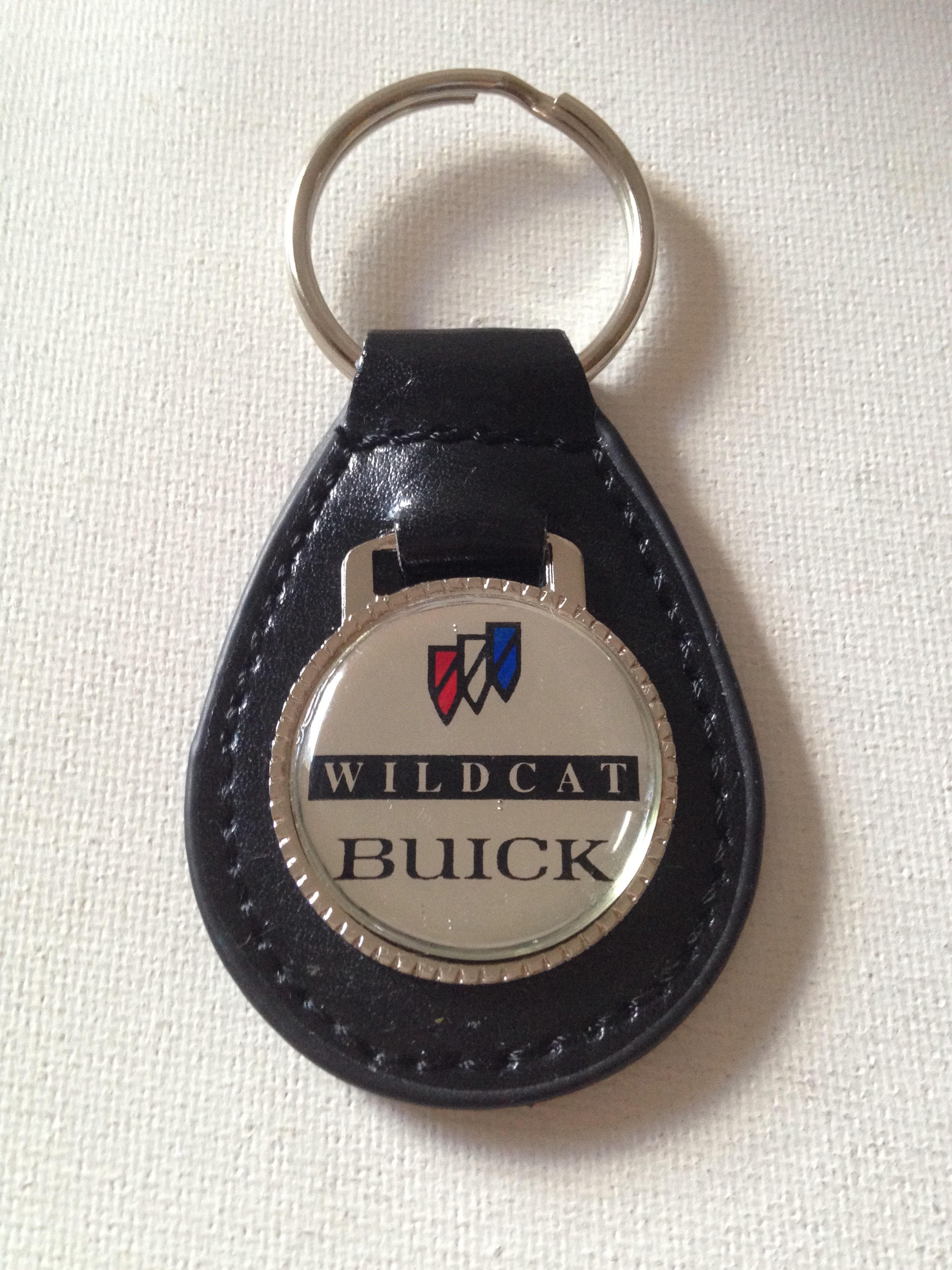Buick Wildcat Keychain Black Leather Key Chain