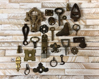 Lot of 26 Vintage Metal Assemblage Salvage Destash