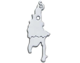 Sterling Silver Dominican Republic charm