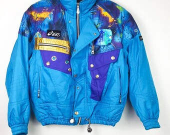 Vintage ASICS SUPER ACTION Ski Snow Arctic Jacket Multi Colour