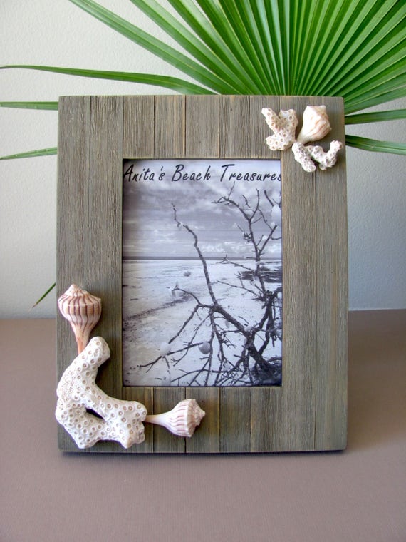 Shell Picture Frame/Beach Picture Frame/Sea Shell Frame/Seashell Photo Frame/Coastal Frame/Nautical Frame/Shell Photo Frame