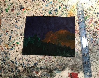 Forest at Night Original Oil Painting