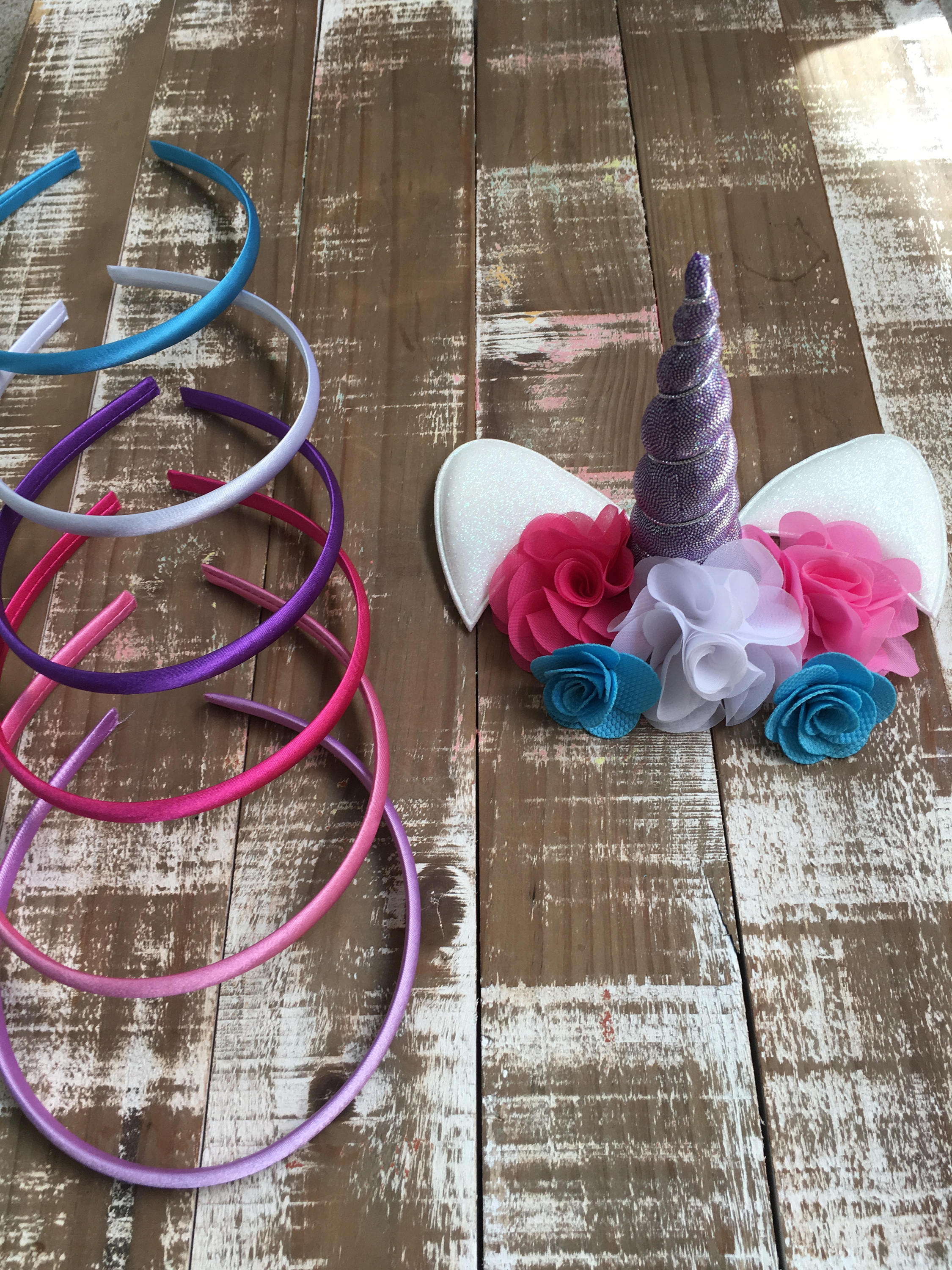 Unicorn headband kit your choice headband color diy unicorn
