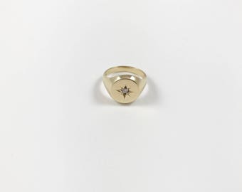 14K Signet Ring
