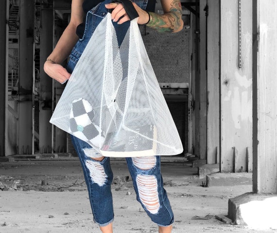 Net BAG TRAPEZ black or white shopping bag shopper