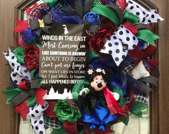 Mary Poppins Wreath, Disney Wreath, Minnie Mouse Wreath