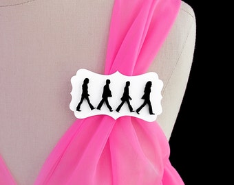 Abbey Road Brooch - The Beatles - Acrylic Laser Cut Pin (C.A.B. Fayre Original Design)