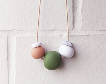 Fern, Handmade Polymer Clay Necklace
