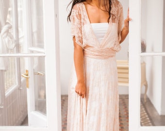 Lace wedding dress, romantic wedding dress, bohemian wedding dress, boho wedding dress, lace bridal gown, bohemian bridal gown, boho bride