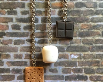S'mores Friendship Necklace (set of 3 charm necklaces)