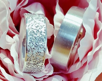 Boho / vintage wedding rings