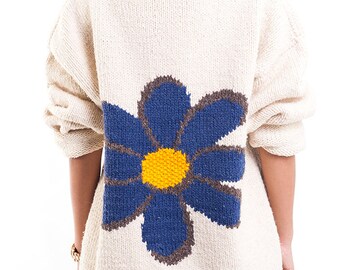 The Vintage Beige Oversized Ms. Daisy Wool Sweater