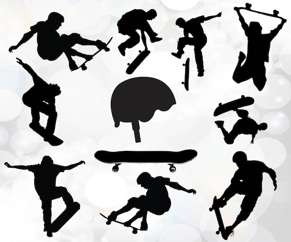 Skater SVG Skateboarding cut files skateboard Bundle SVG