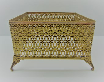 Boîte distributrice de filigrane Vintage, en filigrane d’or sur pied porte de boîte à Kleenex