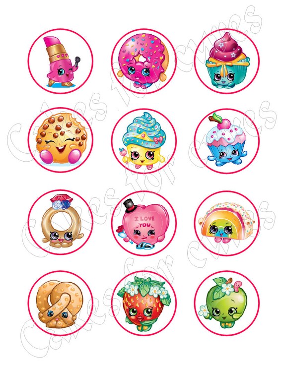 Shopkins edible cupcake images cupcake toppers
