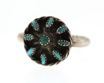 Vintage Turquoise Ring, Sterling Silver Turquoise Ring, Southwestern Jewelry
