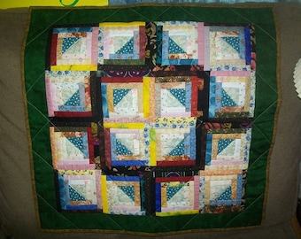Scrappy Log Cabin Wall Hanging
