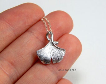 Ginko necklace, ginko leaf necklace, gold leaf necklace