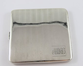 Sterling Silver English Monogramed Cigarette Case with Hallmarks