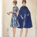 1970s raglan sleeve A-line dress and cape Butterick 6091 Uncut vintage sewing pattern Bust 46 Waist 38 Hip 48 Retro 70s Mad Men preppy style