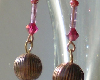 Copper spheres with magenta
