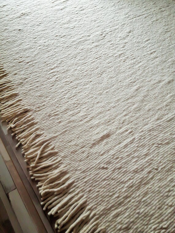 Modern felted wool rug
