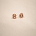 Morganite Earth Mined Natural Morganite round post earrings in 14k rose gold earrings