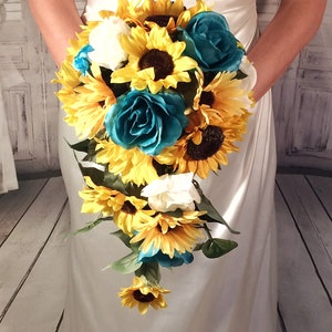 Sunflowers turquoise | Etsy