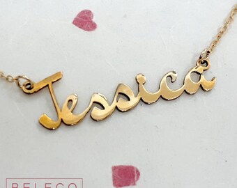 Personalized Name Necklace Gold Plated 18k, 15 Font Style To Choose, Personalized Name Jewelry, Custom Name, Personalized Name Jewelry