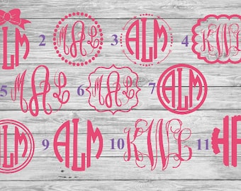 Monogram Decal| Monogram Sticker|Car Decal|Personalized Decal| Tumbler Decal|Laptop Decal| Yeti Decal| Preppy| Gift for Her| Initials| Stick