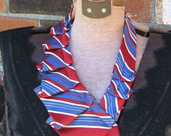 Necktie Necklace - Silk Ascot - Women's Ascot -OOAK necklace