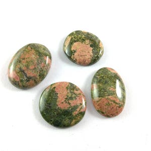 Unakite jasper cabochons gemstone 20 to 24mm