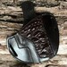 SALE-Older Stock-GLOCK 17,22,31, etc Handmade Holster with Crocodile on Cowhide