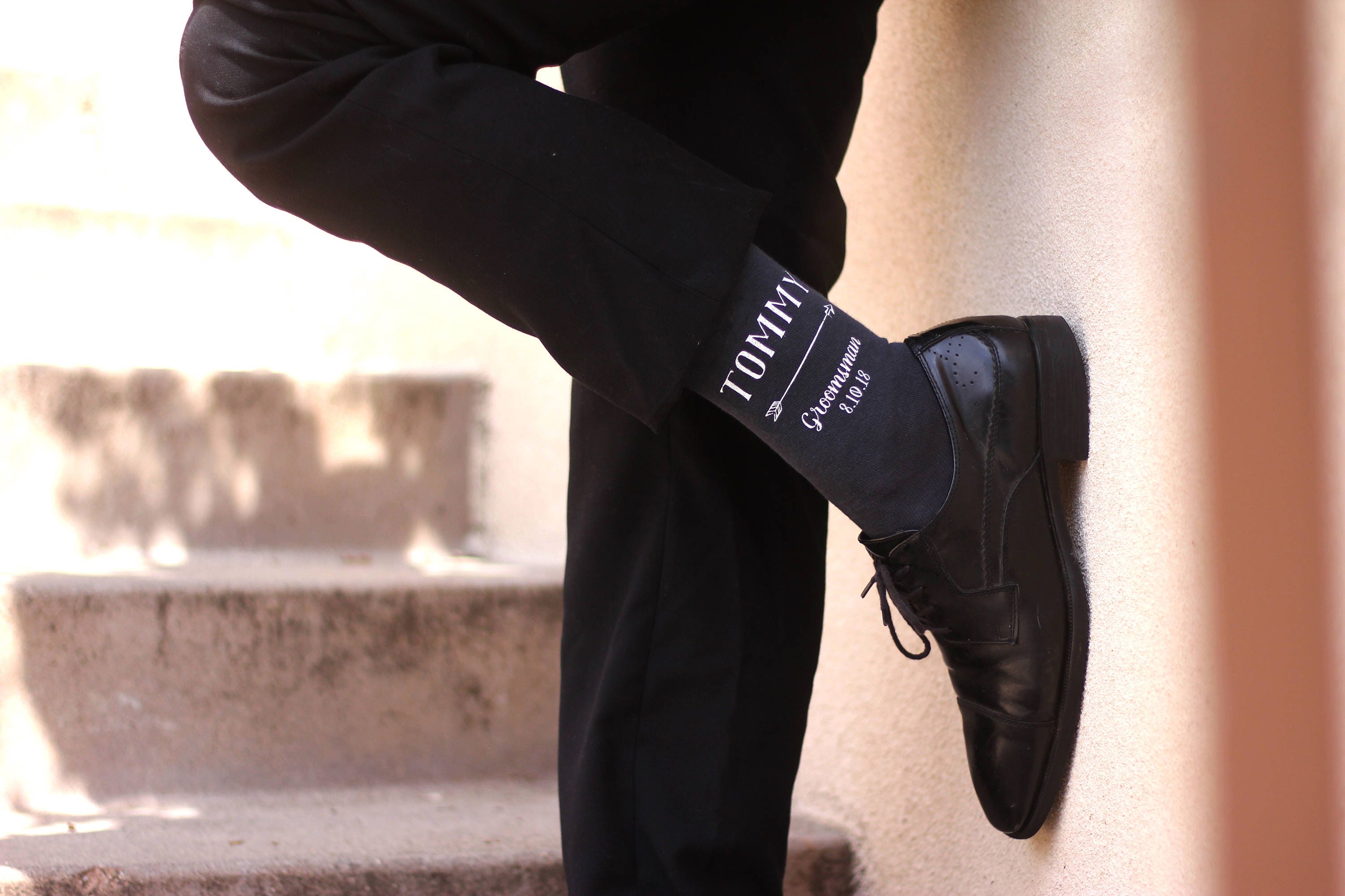 Wedding Dress Socks for the Groom Best Man Groomsmen Mens