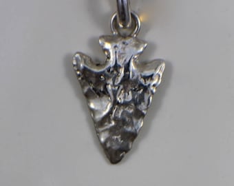 Arrowhead Charm, Arrowhead Necklace, Sterling Silver, Silver Arrowhead, Sterling Arrowhead
