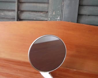 Vintage Car Mirror, Swivels, Chrome, Round, 1950s Side Mirror, Great Shaving Mirror for a Retro Bathroom, 1955-1957 Chevy, Easy Mountable