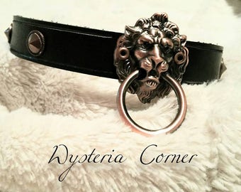 BDSM Lion Head O-ring Collar