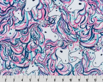 Unicorn Cuddle Minky Fabric Be A Unicorn Cuddle Shannon Fabric Unicorn Soft Minky Plush Baby Fabric Unicorn Fabric by the yard