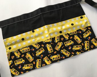 Classroom Apron- school bus (yellow & black)