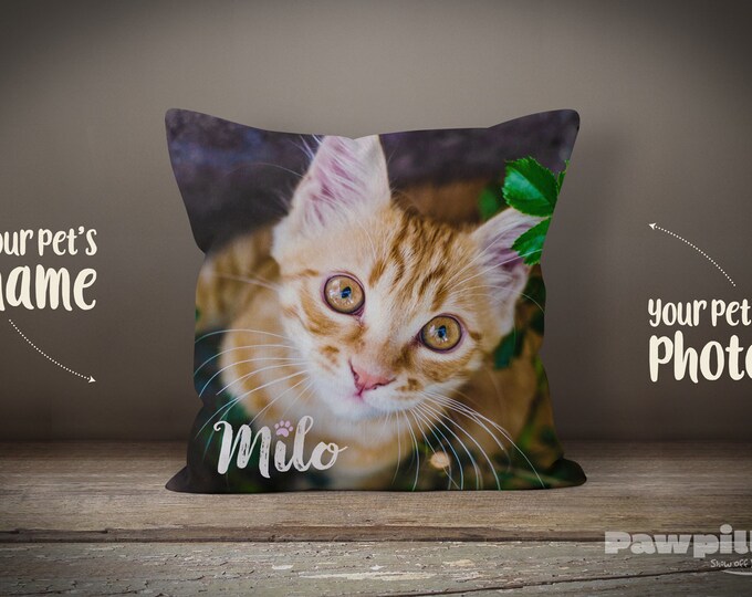 personalized cat pillow