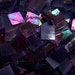 100 1/2 Inch Purple Iridescent Stained Glass Mosaic Tiles