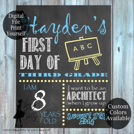 First Day Of School Chalkboard Sign 160