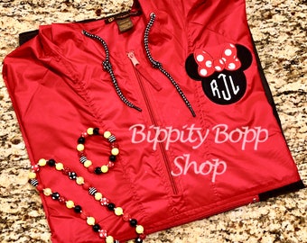 Disney Packable Rain Jacket/Coat EMBROIDERED w/Monogram Adult