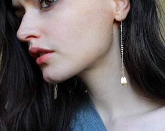 Shoulder Duster Earrings Long chain earrings dainty gold earrings lightweight earrings hypoallergenic earrings modern jewelry gold filled