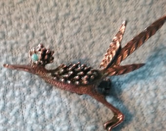 Roadrunner Brooch
