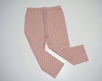 Toddler girls stretch jersey "noughts'n'crosses" pants/leggings - Size 2