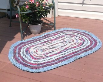 Upcycled rag rug | Etsy