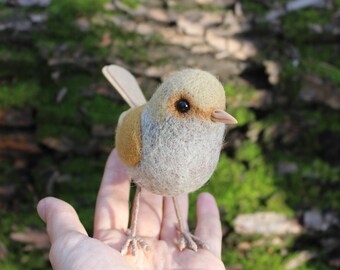 Made to order (this very item is alredy SOLD) Blue fairy wren, Faux taxidermy, needle felted soft sculpture, Australian bird