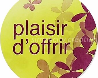 round adhesive label stickers set of 10